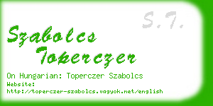 szabolcs toperczer business card